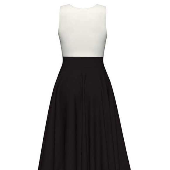 Brand New Black and Ivory Sleeveless Dress Sz L - Picture 2 of 2